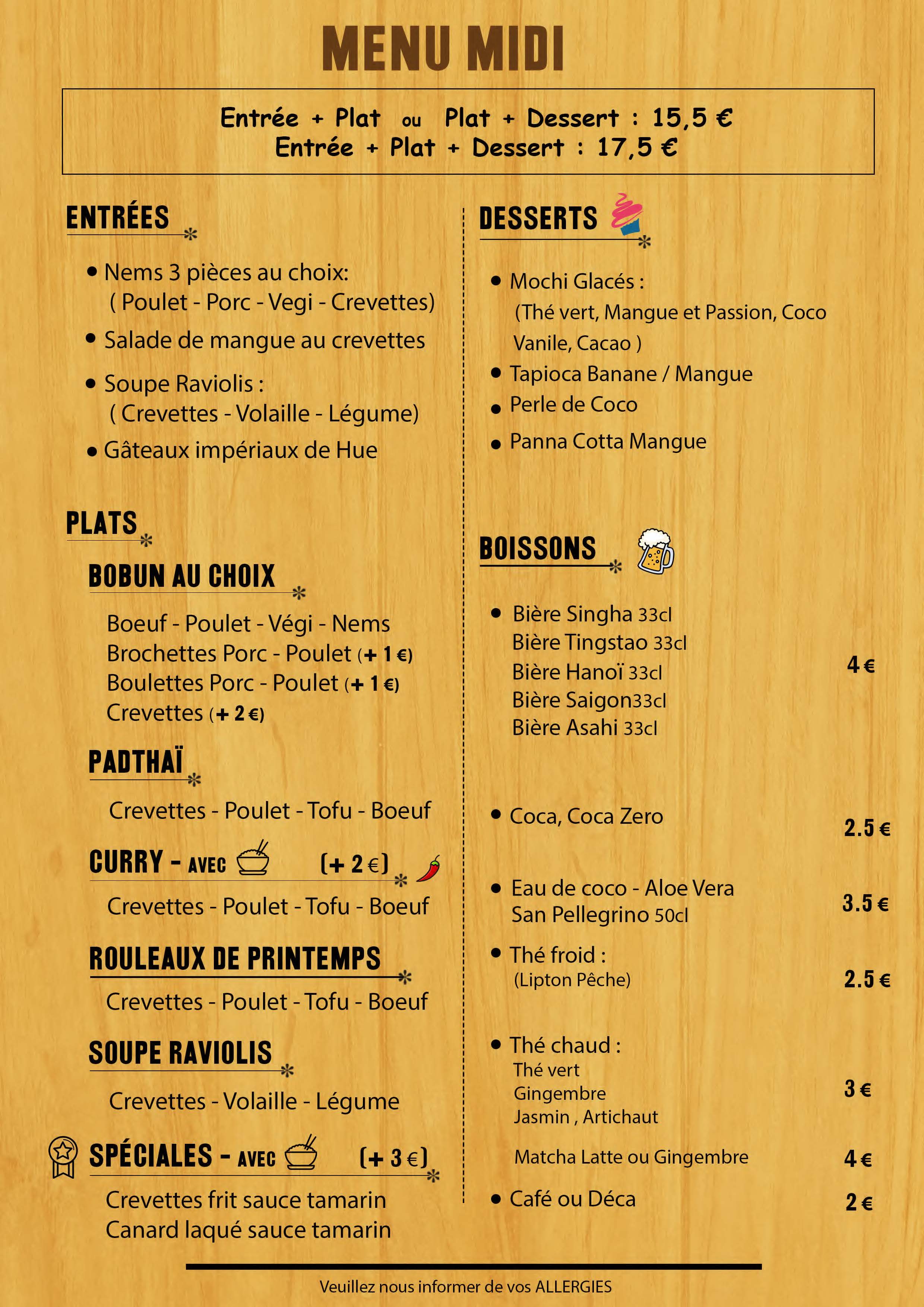 Menu Page 5